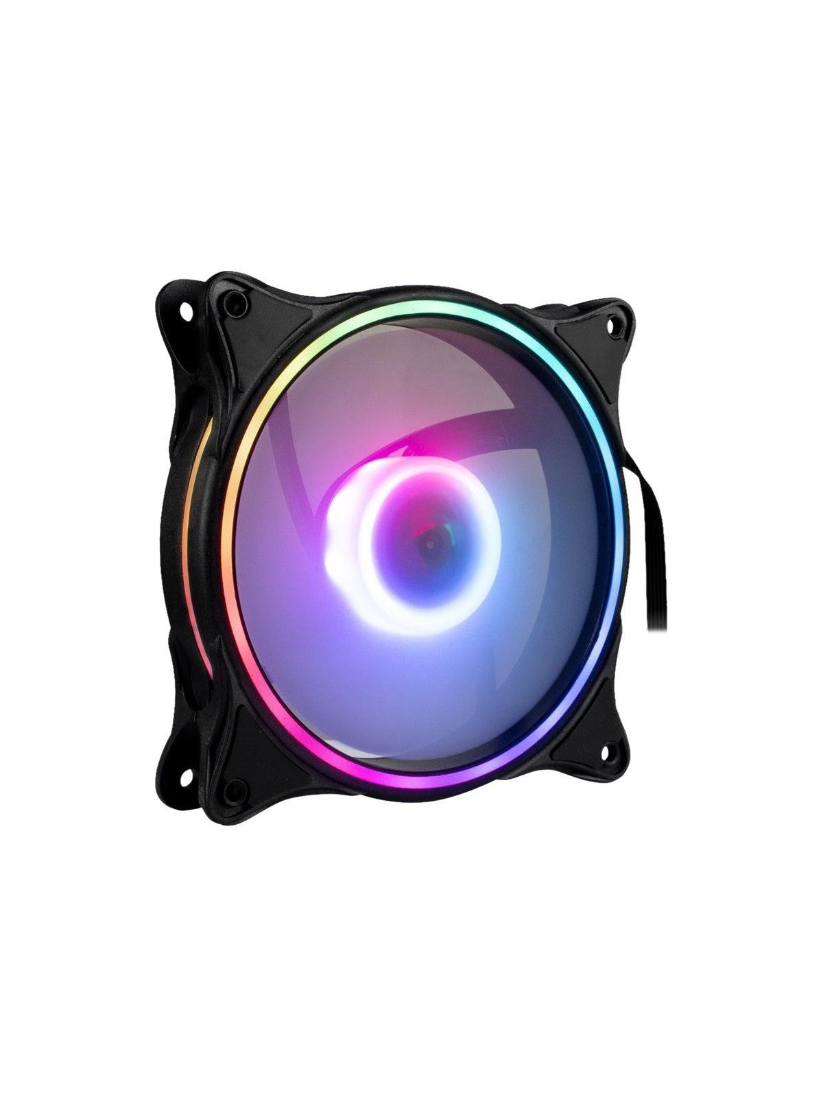 Inter-Tech Argus RGB-FAN SET RS-08 - Kabinet køler - 120mm - Sort, Kabinetkøler