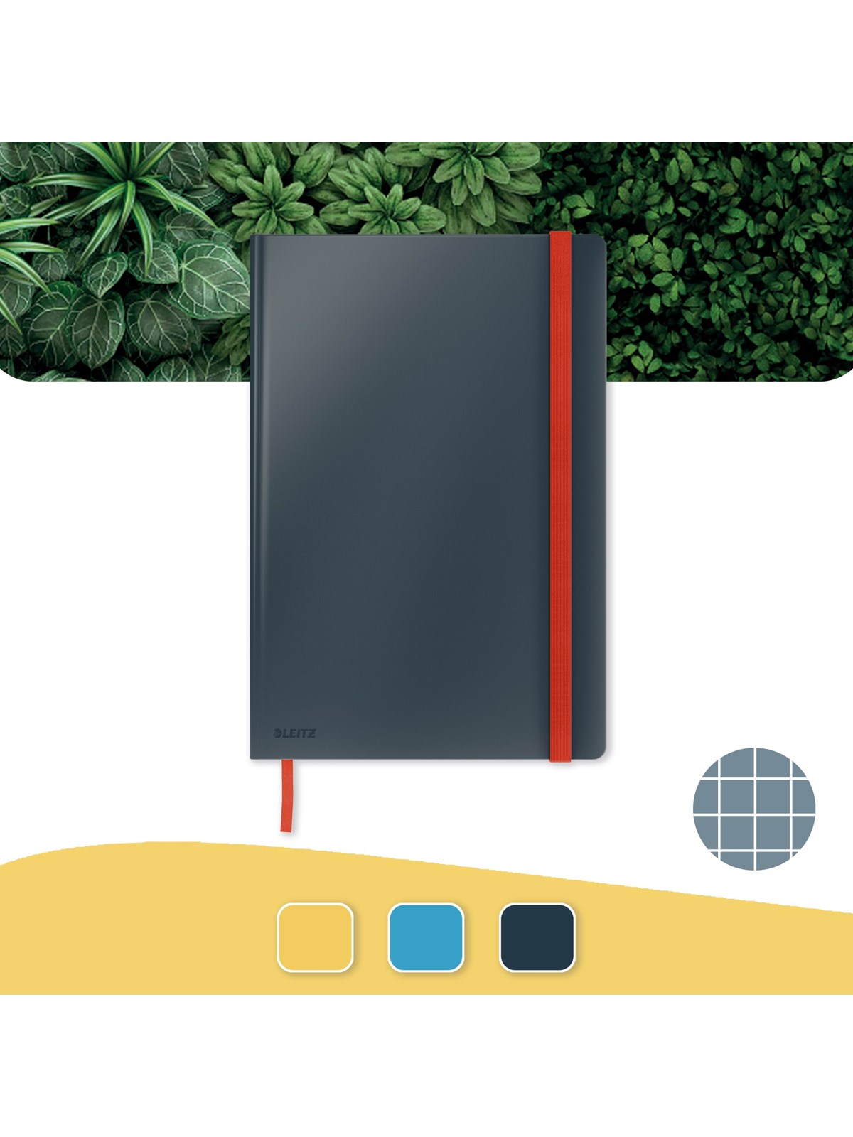 Leitz Cosy notesbog Soft Touch kvadreret med Hardcover Fløjlsgrå, Notesbog