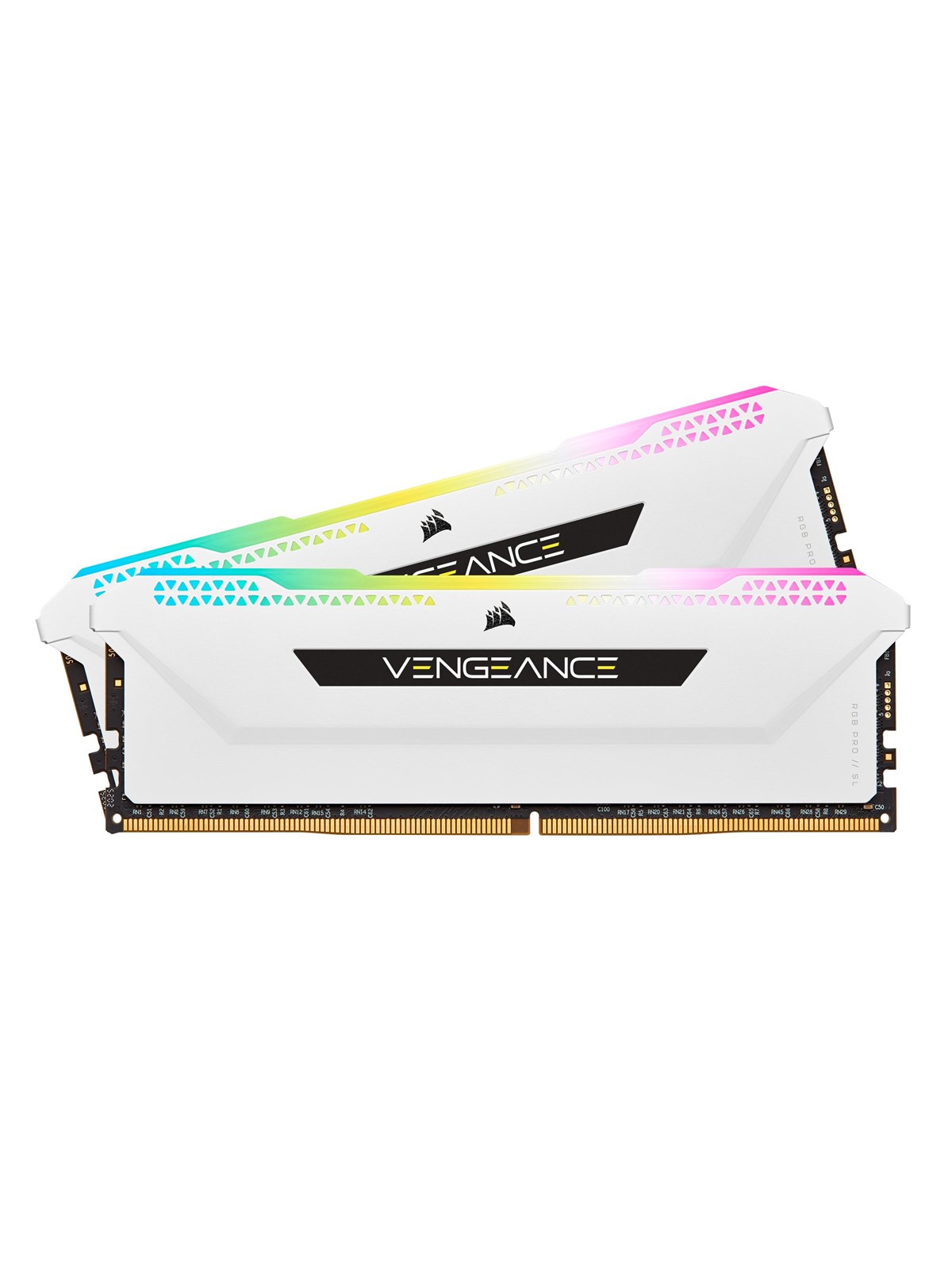 Corsair Vengeance RGB PRO SL DDR4-3200 - 32GB - CL16 - Dual Channel (2 pcs) - Intel XMP - Hvid med RGB