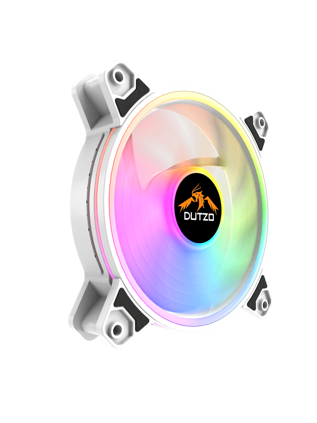 DUTZO KURA 140 White ARGB - Kabinet køler - 140mm - Hvid med RGB - 29 dBA