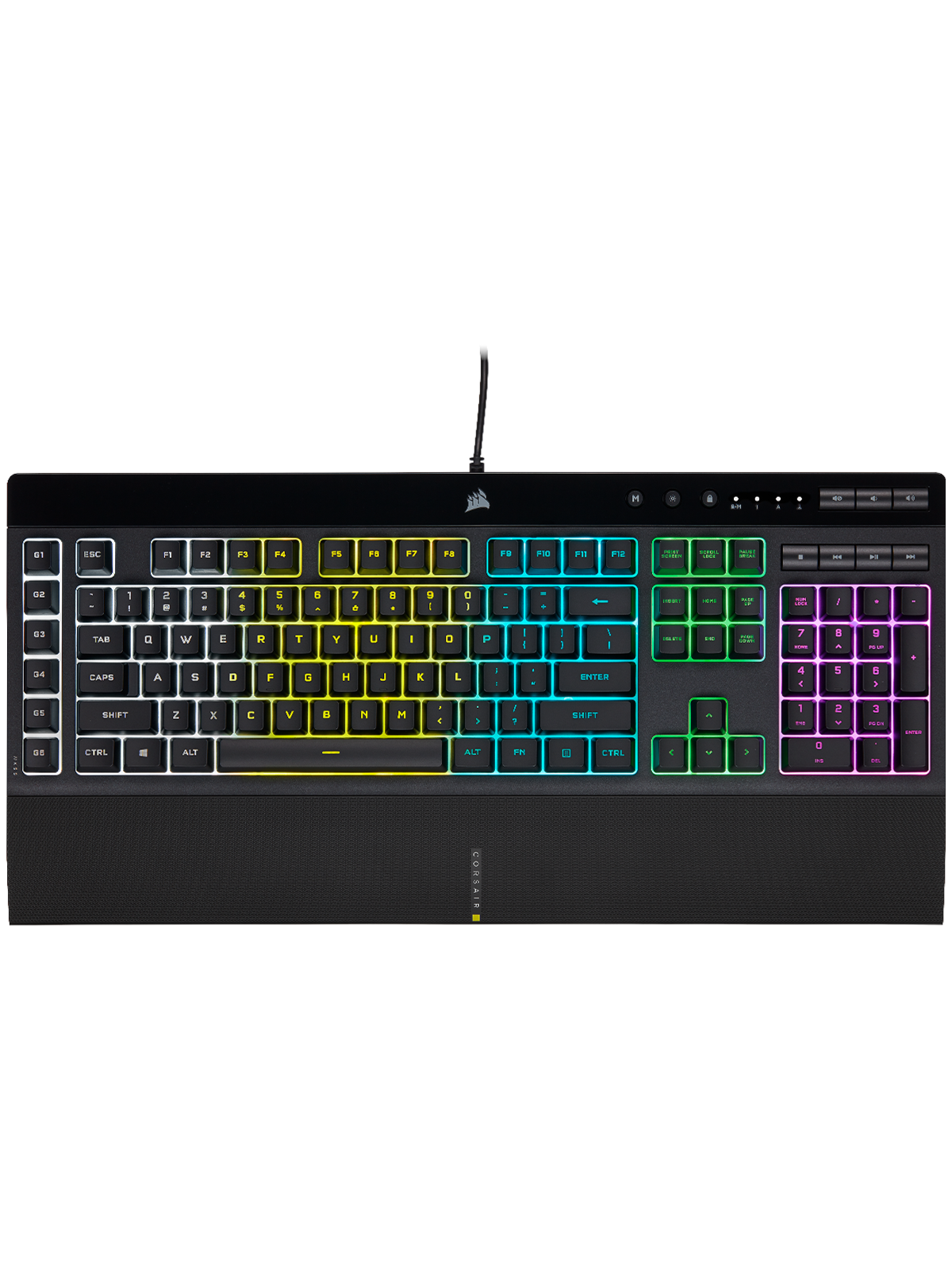Corsair K55 RGB PRO - Gaming Tastatur - Nordisk - Sort, Tastatur