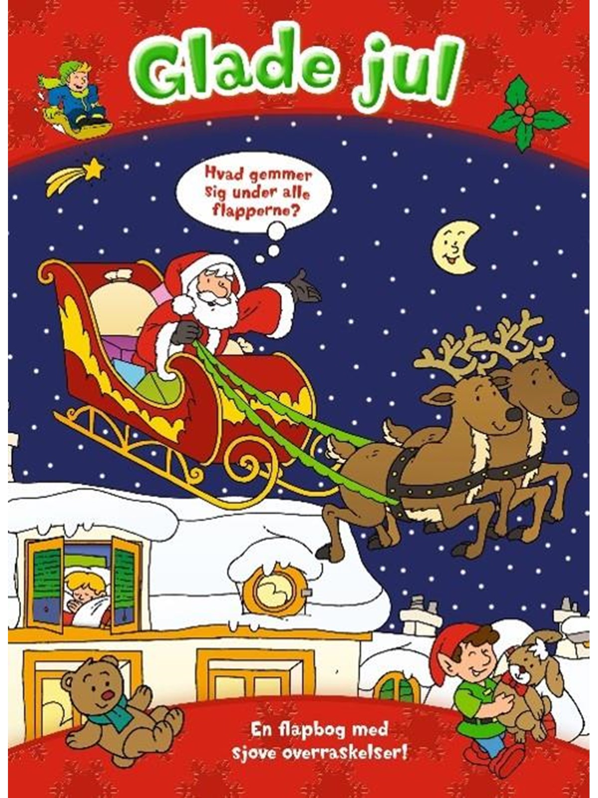 Den store flapbog: Glade jul - Børnebog - Hardcover, Børnebog