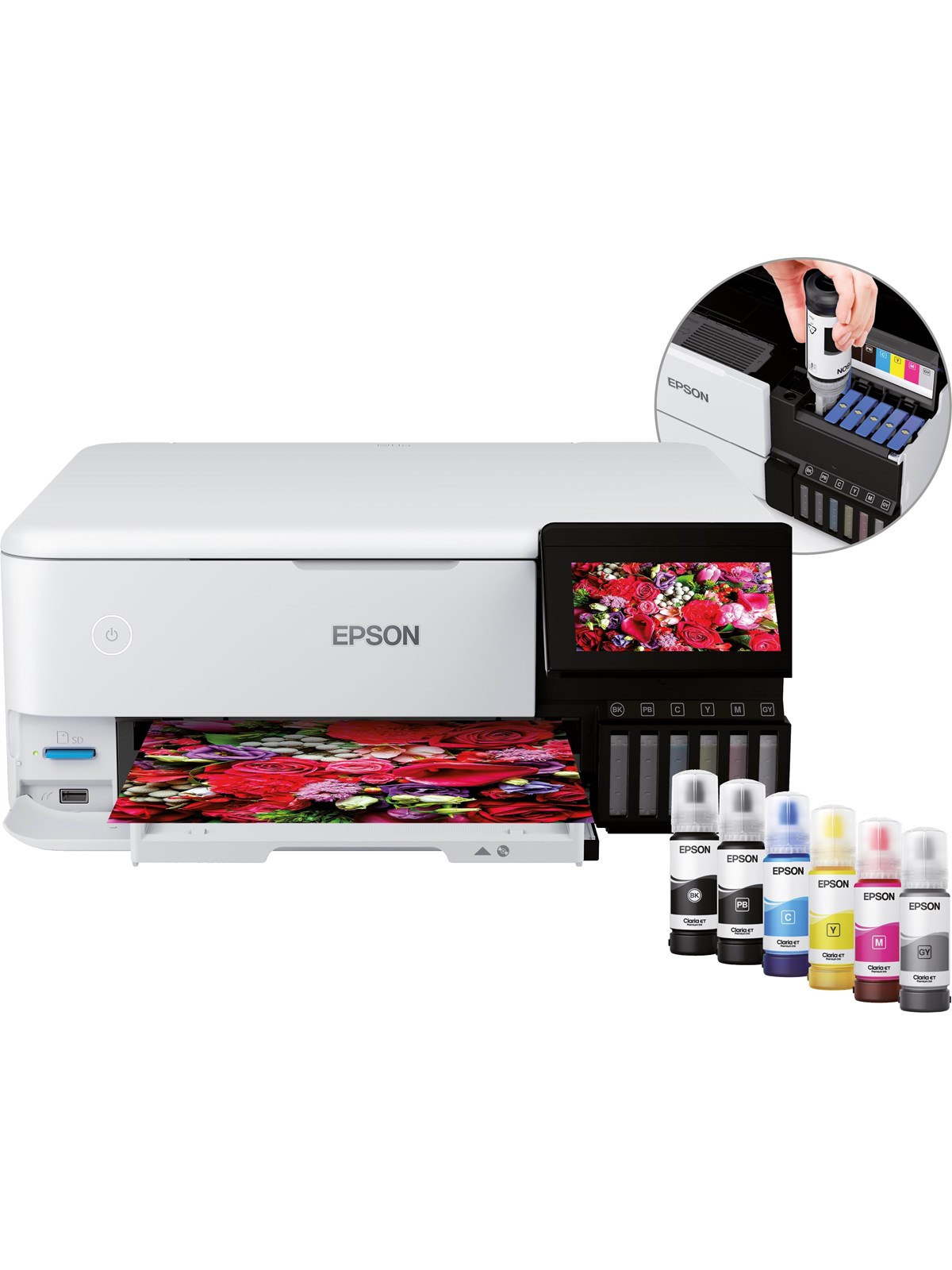 Epson EcoTank ET-8500 All in One Multifunktion - Farve - Blæk
