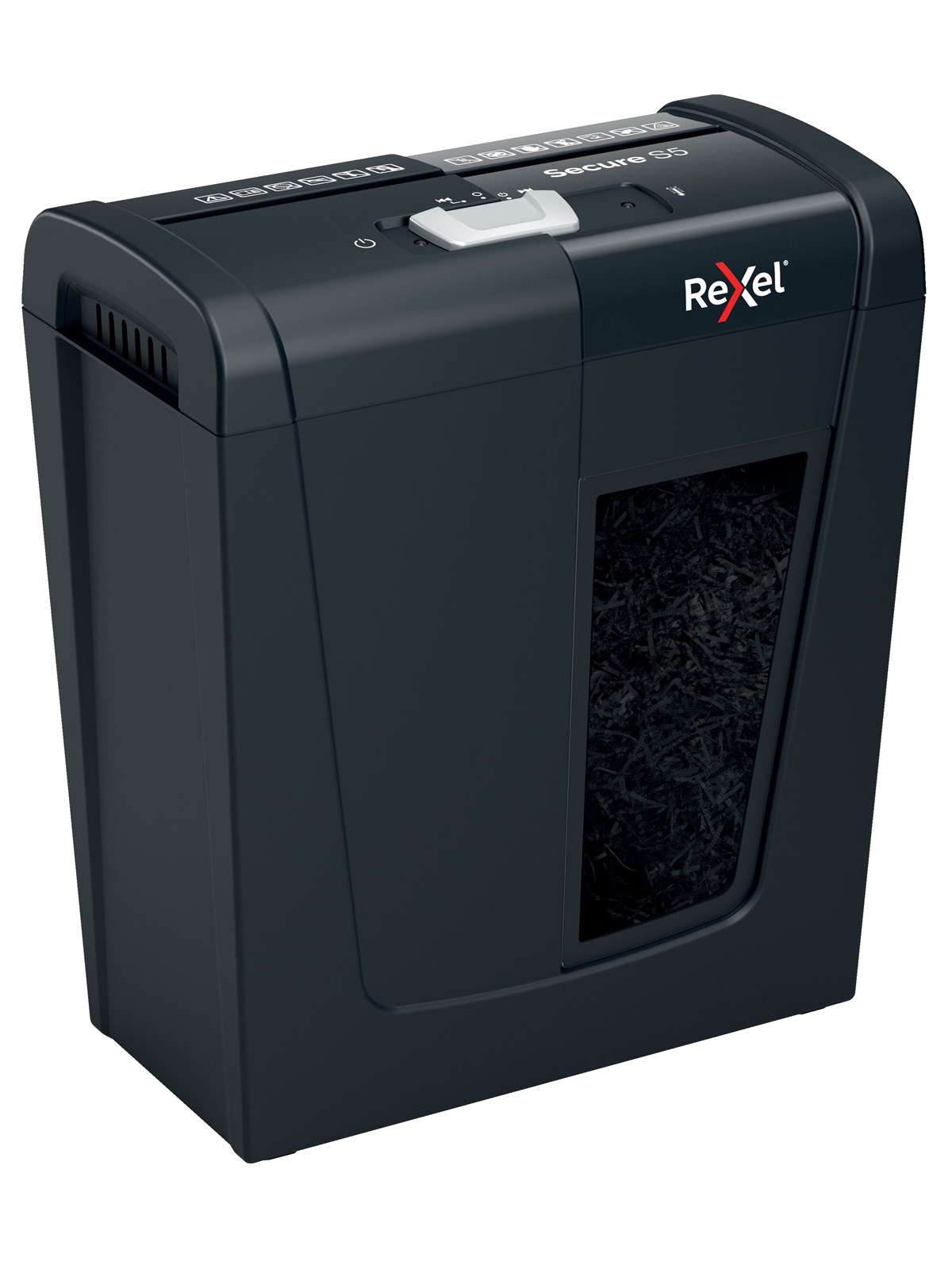 Rexel Makulator Secure S5 strimelmakulering 6mm P2, 5 ark, Makulator