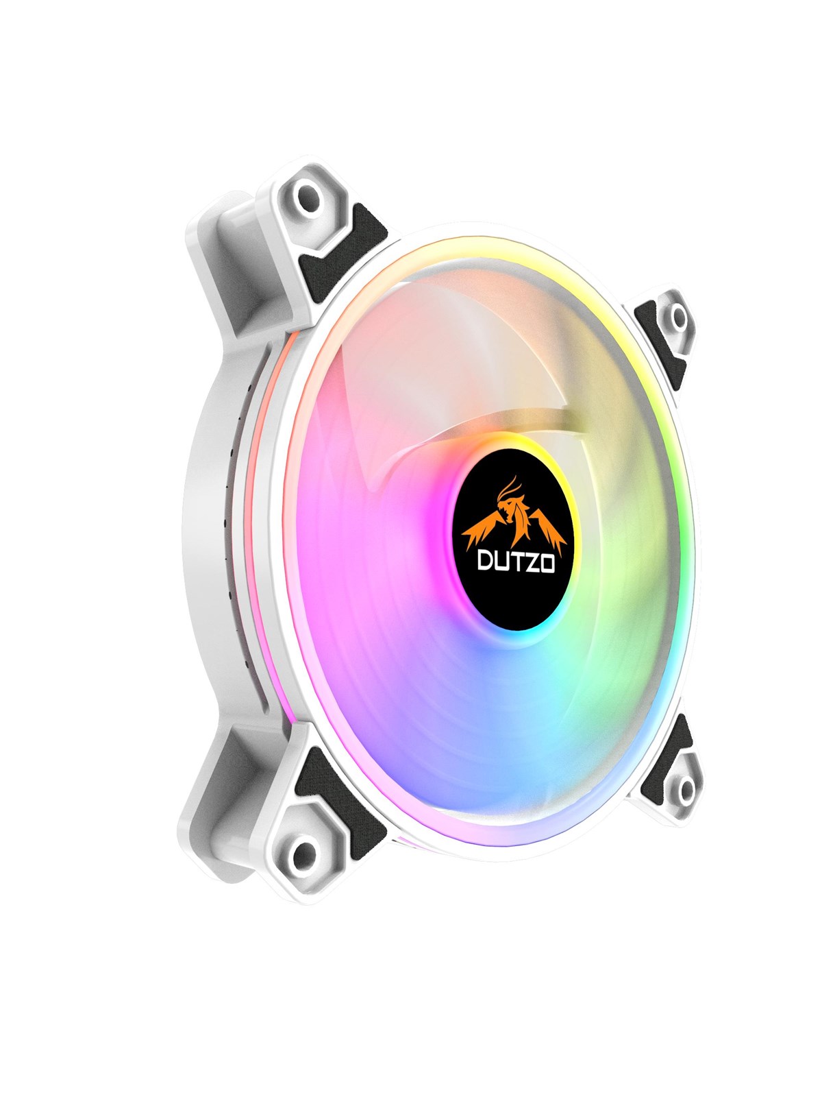 DUTZO KURA 120 White ARGB Bundle Version - Kan kun forbindes til controller - Kabinet køler - 120mm - Hvid - 24 dBA