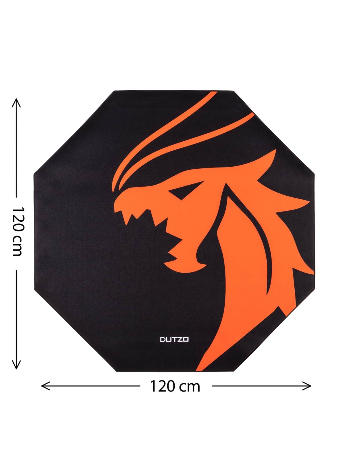 DUTZO Pyro Gaming Floor mat - Sort / Orange, Gamerstol