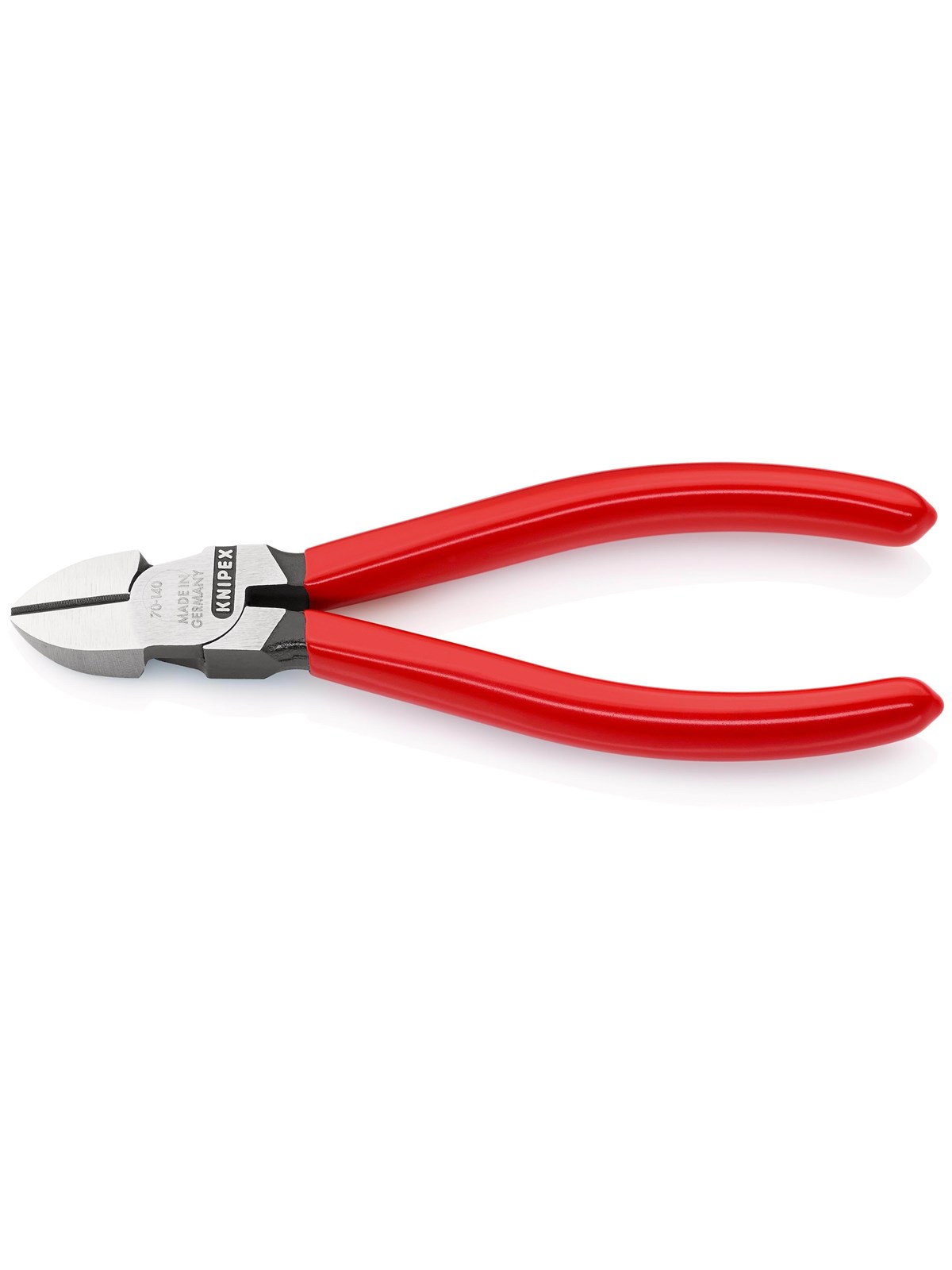 KNIPEX Skævbider sort atramenteret betrukket med kunststof 140 mm, Værktøj