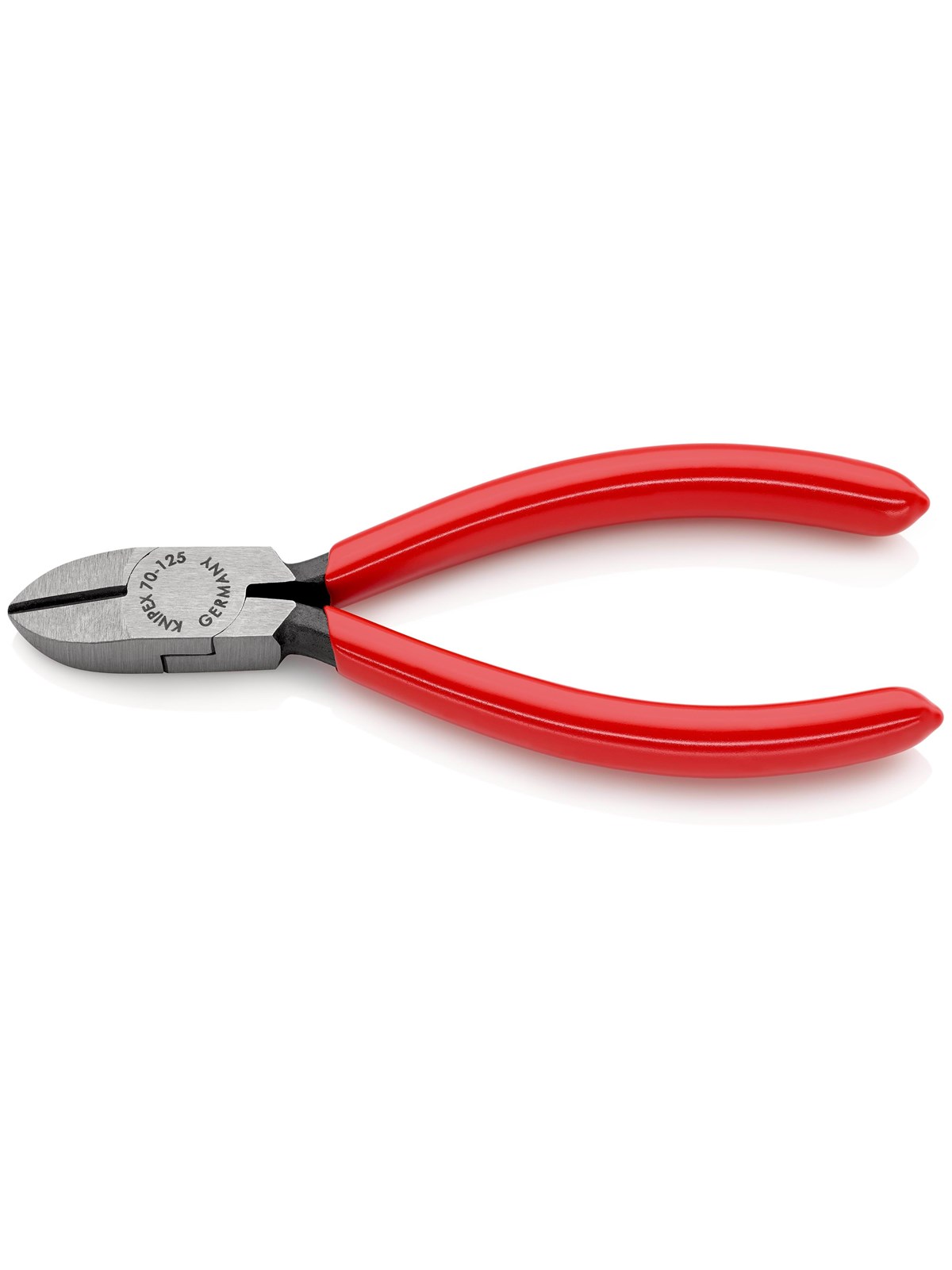 KNIPEX Skævbider sort atramenteret betrukket med kunststof 125 mm, Værktøj