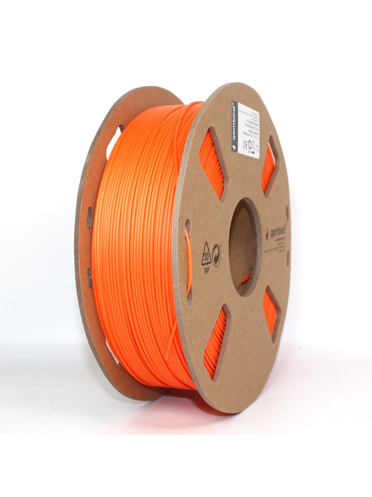 Gembird PLA filament cartridge filament - Orange - 1.75mm ø - 1 kg