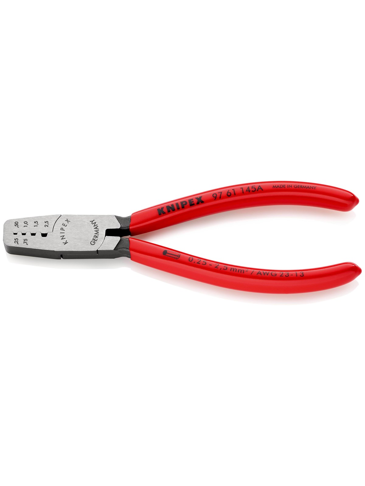 KNIPEX Crimptang til kabeltyller betrukket med kunststof 145 mm, Værktøj Til Vvs-arbejde