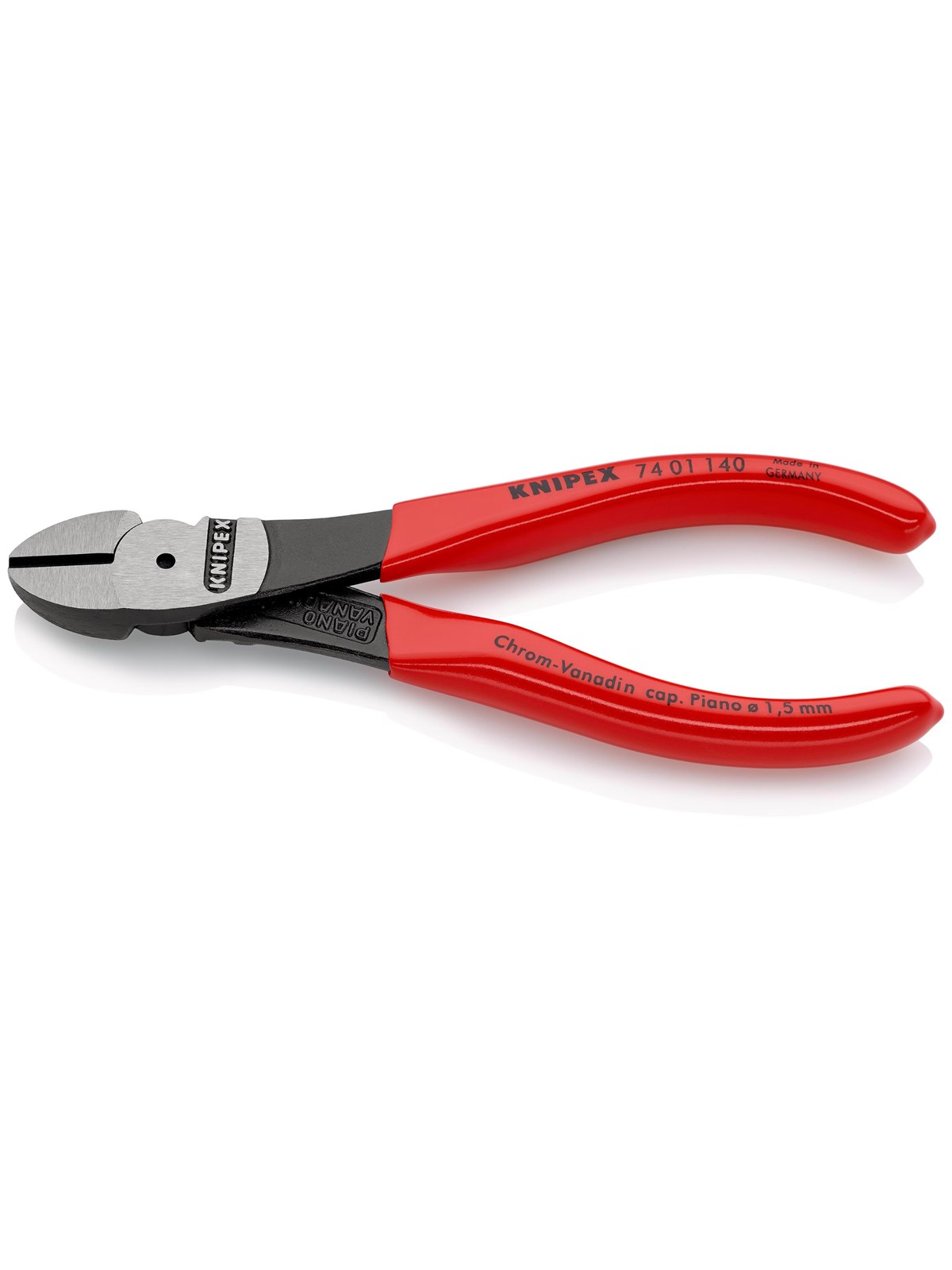 KNIPEX Kraft-skævbider sort atramenteret betrukket med kunststof 140 mm