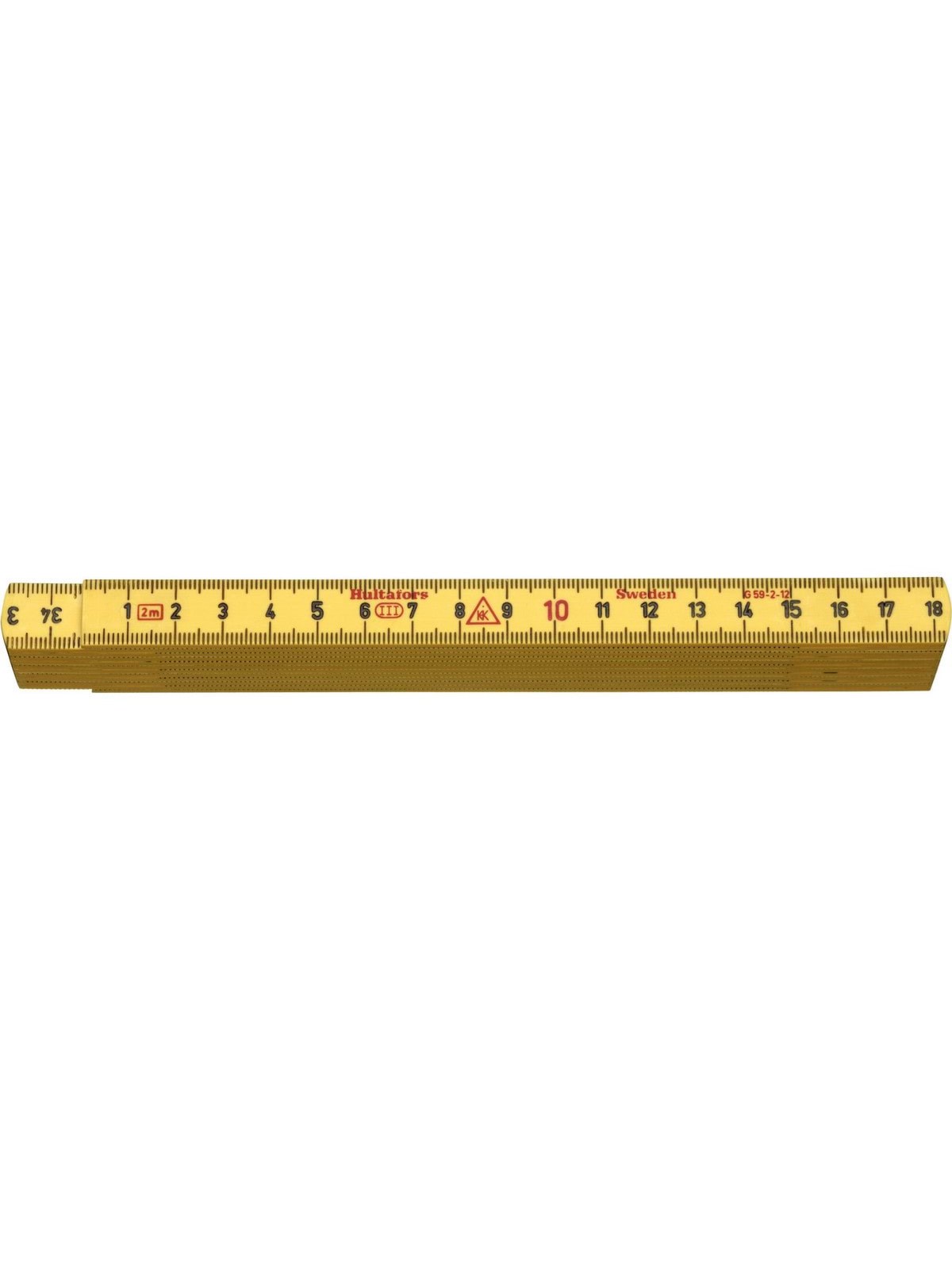 Hultafors tommestok 2m g59-2-12 glasfiber, Værktøj