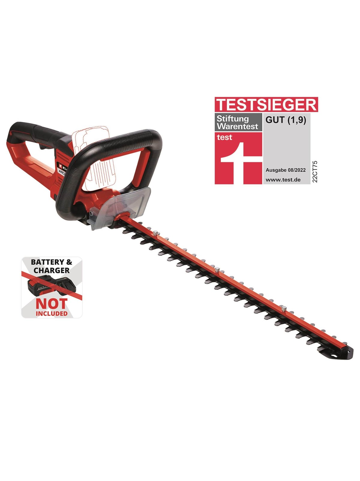 Einhell ARCURRA 18/55 akku hækkeklipper 62 cm. 18V u/batteri og lader, Hækkeklipper