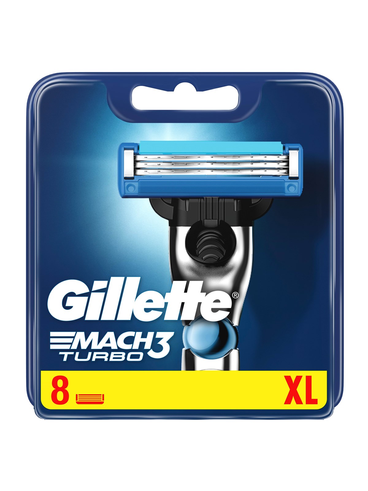 Gillette Mach3 Turbo-barberblade, 8 stk., Barbergrej