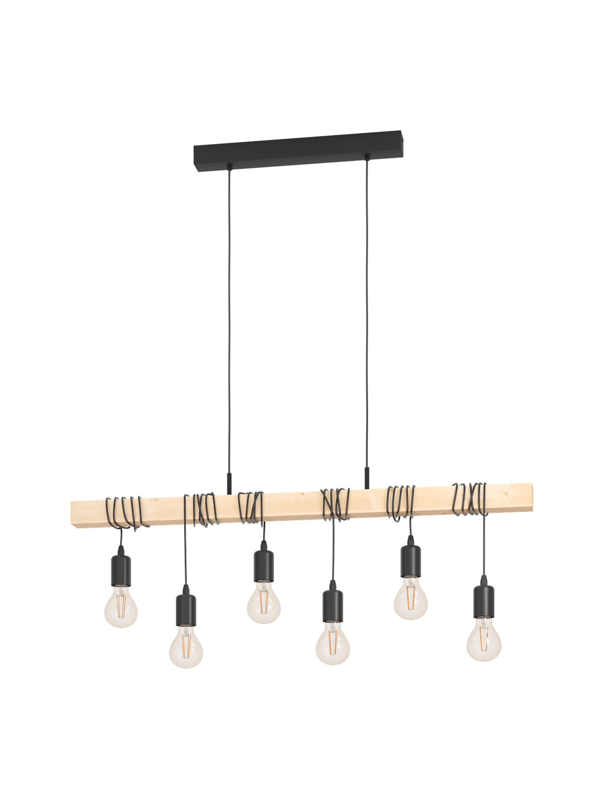 EGLO Townshend langbordspendel 6L, sort/eg, Lampe