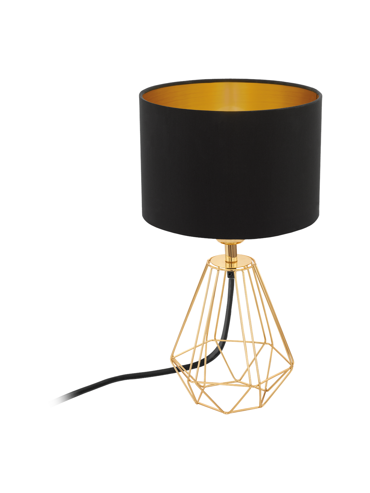 EGLO CARLTON 2 bordlampe, sort/guld, Lampe