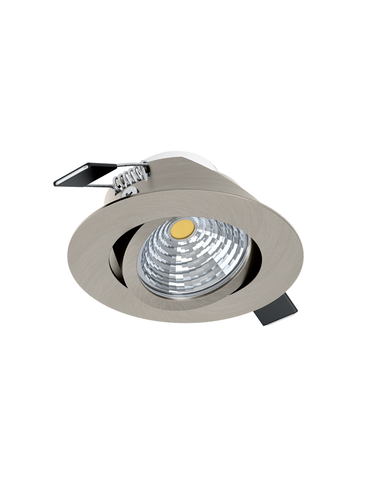 EGLO SALICETO indbygningsspot, LED 6W 2700K, børstet stål, Lampe