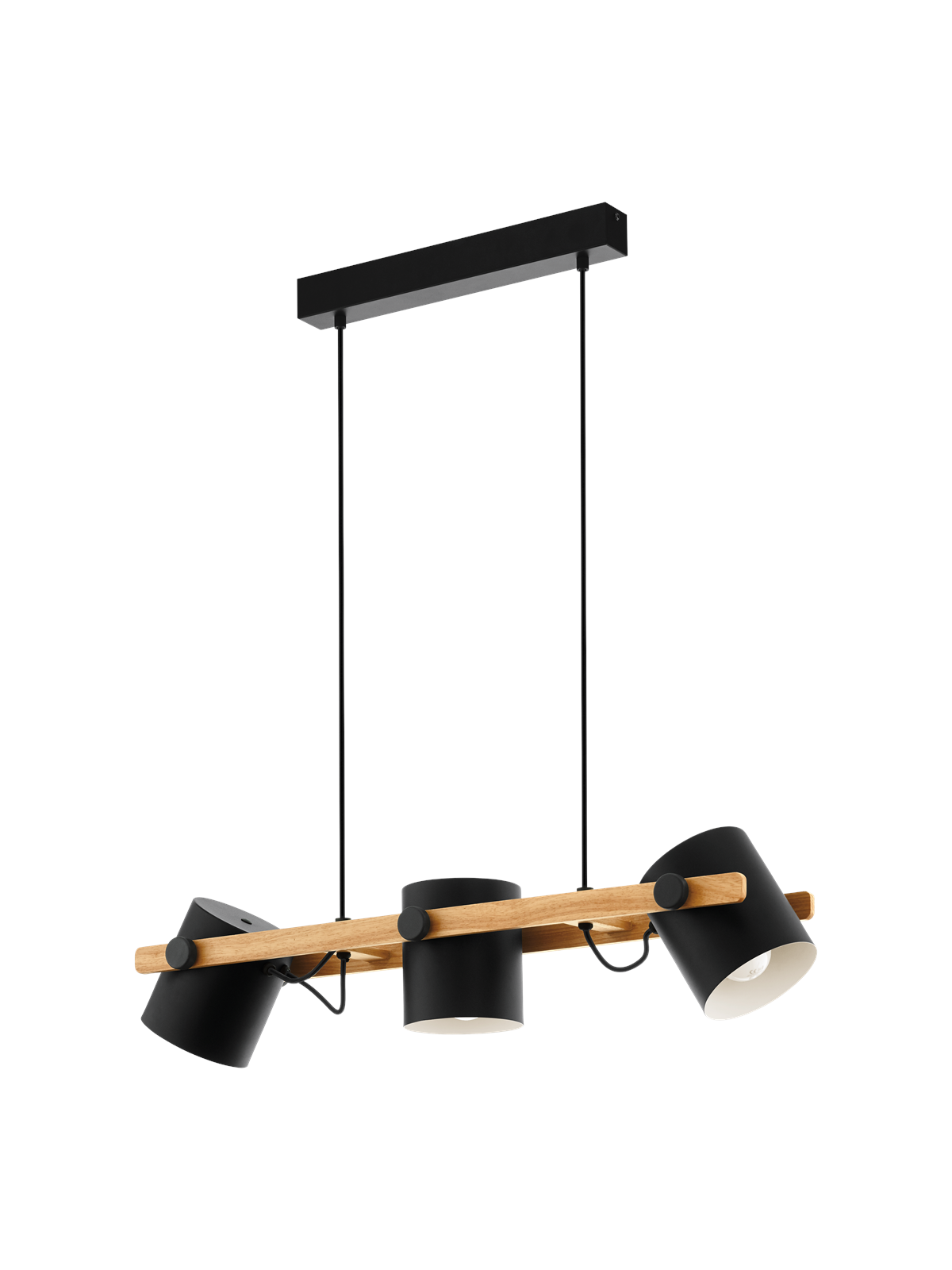 EGLO HORNWOOD langbordspendel 3L, sort/brun, Lampe