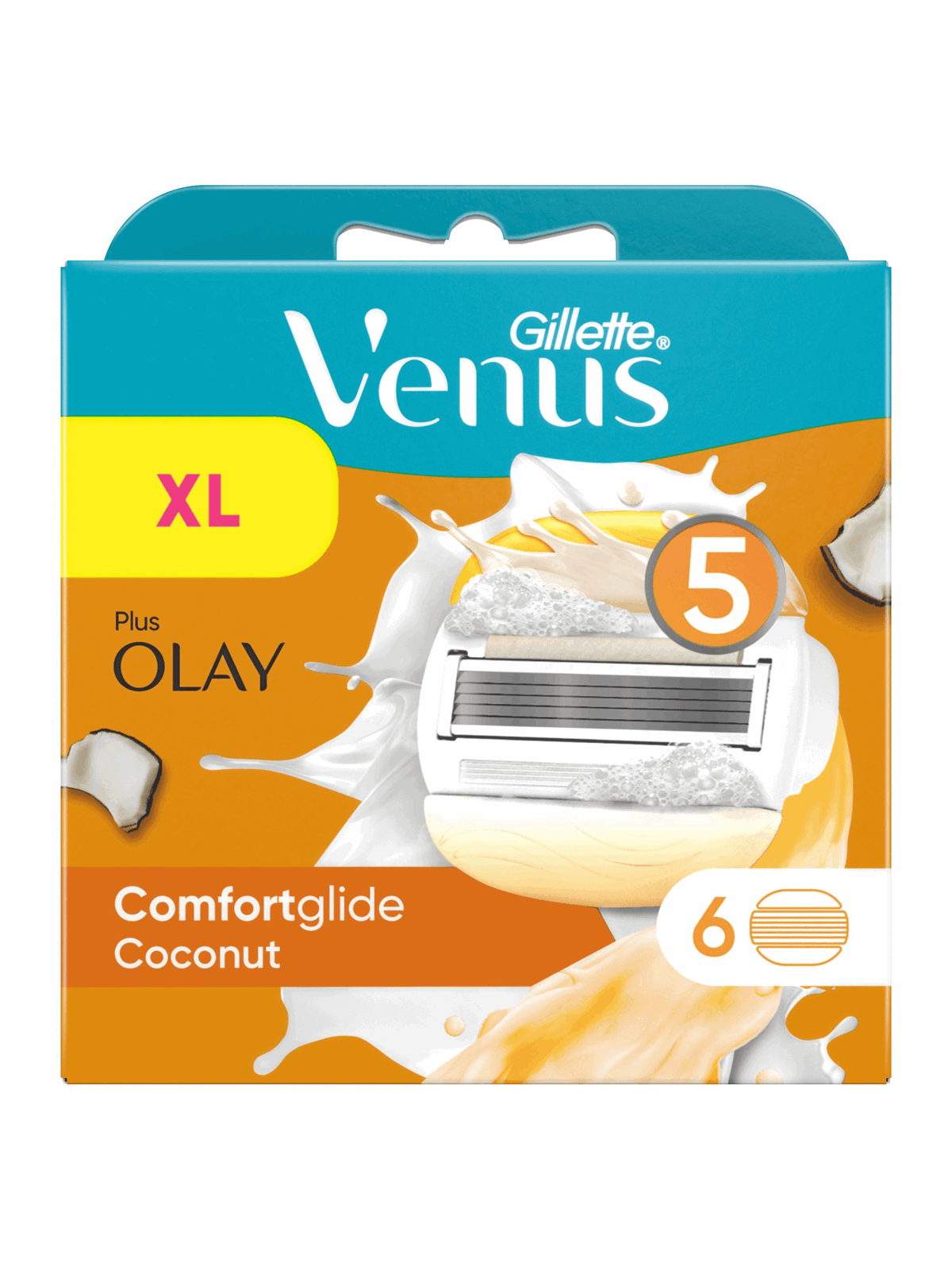 Gillette-Venus Venus Comfortglide Coconut with Olay 6 pcs, Barbergrej
