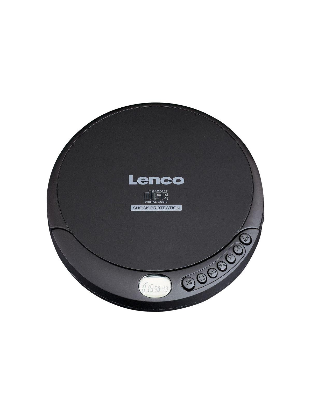Lenco CD-200 - Portable CD-player with anti-shock - Black, Cd Afspiller