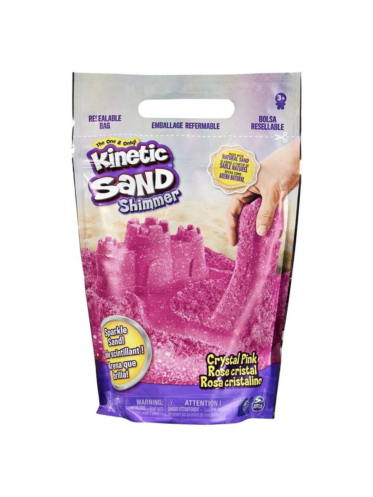 Kinetic Sand Glitter Sand Pink, 900g, Kreativt Legetøj