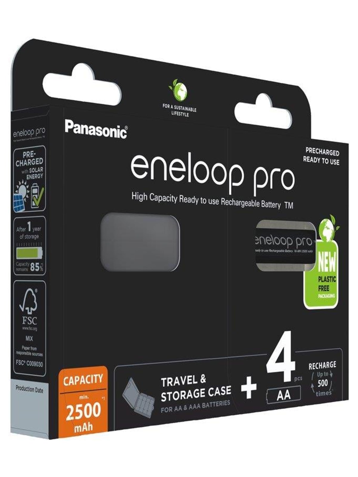 Panasonic eneloop pro BK-3HCDEC4BE battery - 4 x å type - NiMH, Batteri