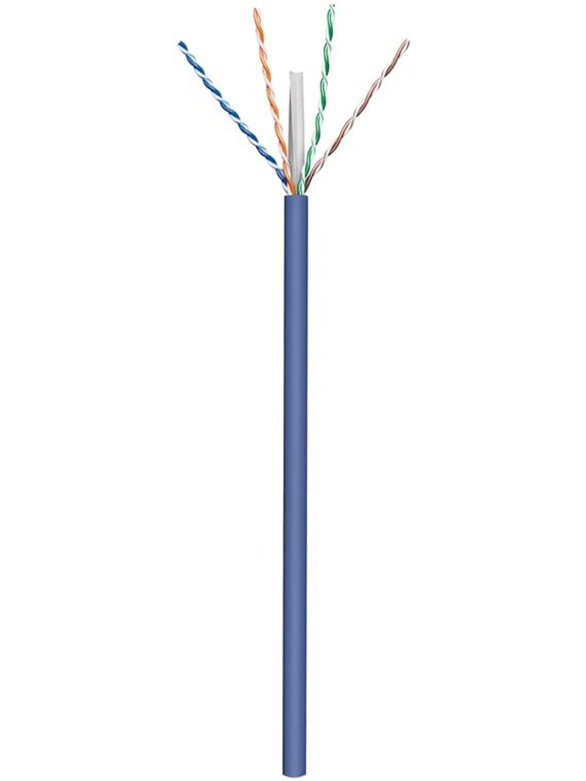 Pro CAT 6a network cable U/UTP blue 305 m - CU AWG - Blå - 305 meter, Netværkskabel