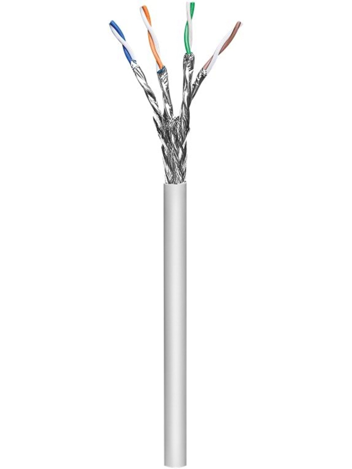 Pro CAT 6a network cable S/FTP (PiMF) grey 100 m - Grå - 100 meter, Netværkskabel