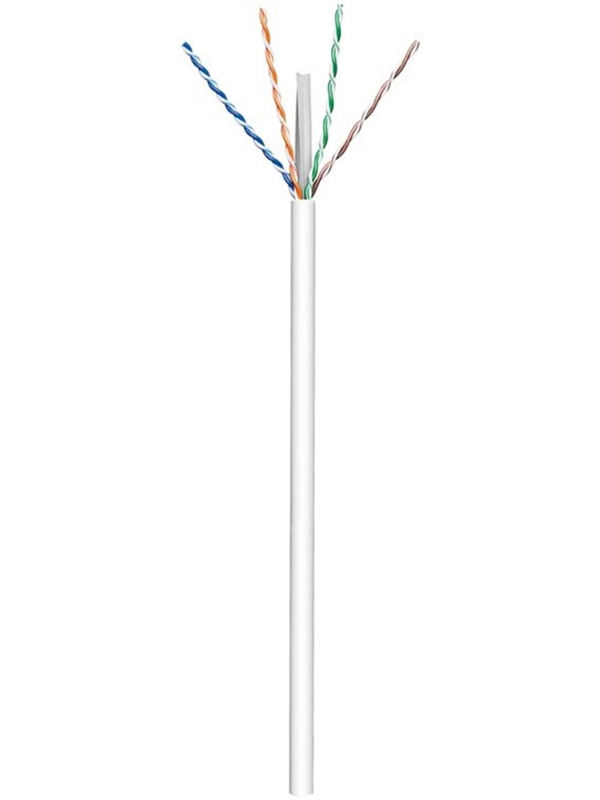Pro CAT 6 network cable U/UTP white 100 m - CCA cop - Hvid - 100 meter, Netværkskabel