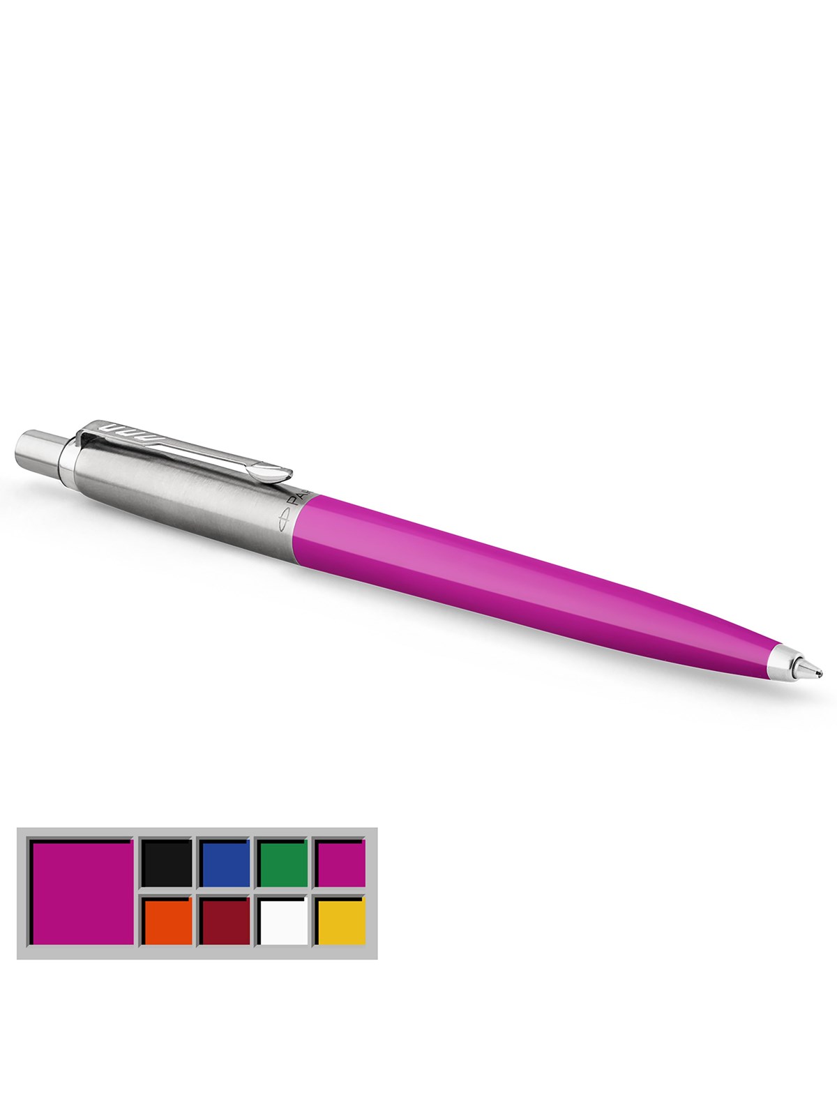 Parker Jotter Originals-kuglepen, magenta lakering, medium spids, blå blæk, boblepakke