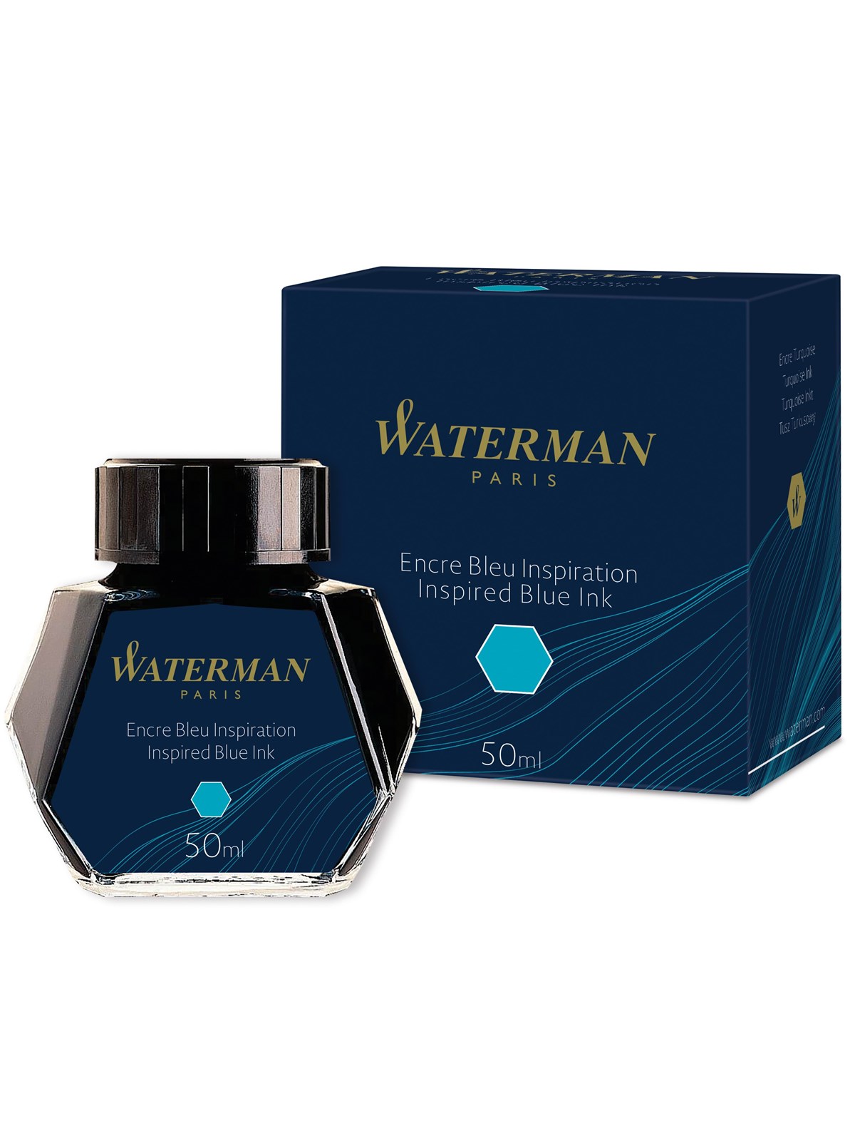 Waterman Fountain Pen blæk | Inspireret blå | 50ml flaske, Tegneværktøj