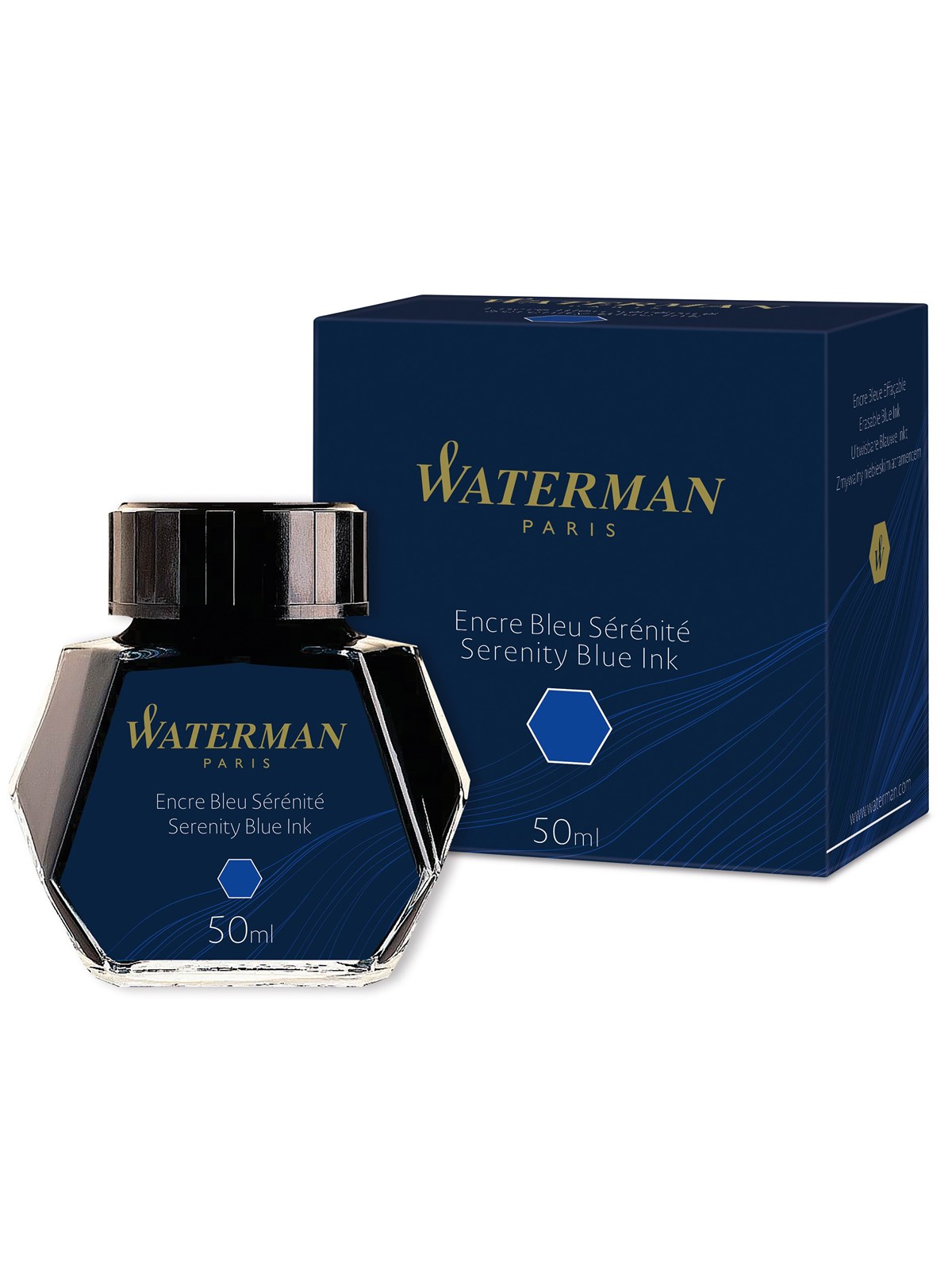 Waterman Fountain Pen blæk | Serenity Blue | 50ml flaske, Tegneværktøj