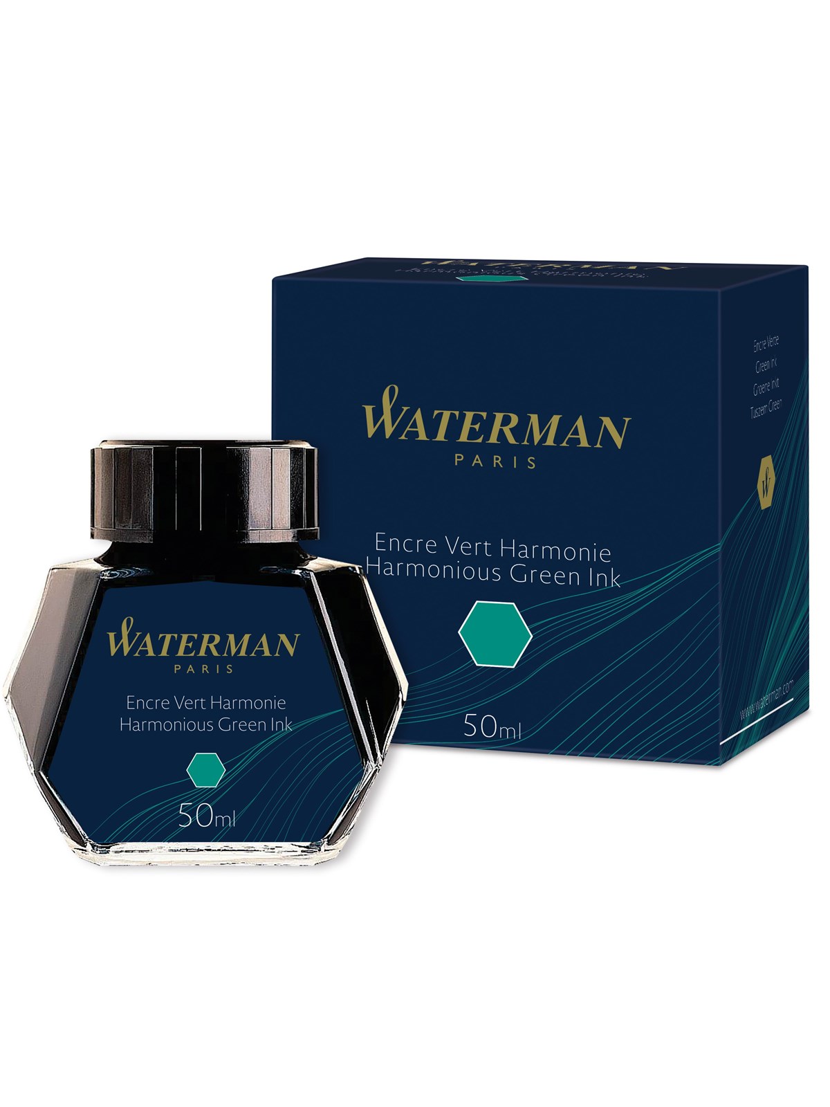 Waterman Fountain Pen blæk | Harmonisk grøn | 50ml flaske, Tegneværktøj