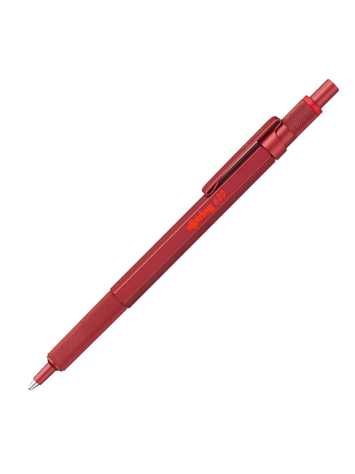 Rotring rOtring 600 kuglepen | Mellempunkt | Sort blæk | Rød tønde med skridsikkert knurled greb | Genopfyldning