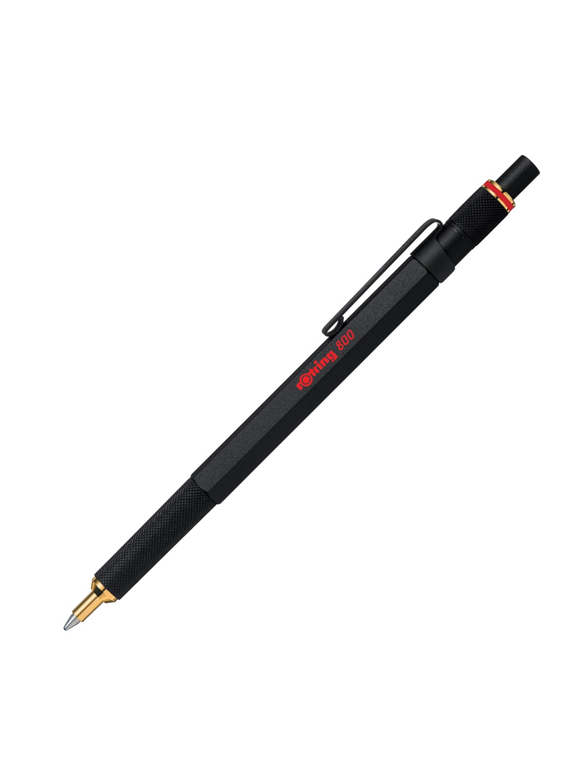 Rotring rOtring 800 kuglepen | Mellempunkt | Sort blæk | Sort tønde | Genopfyldning