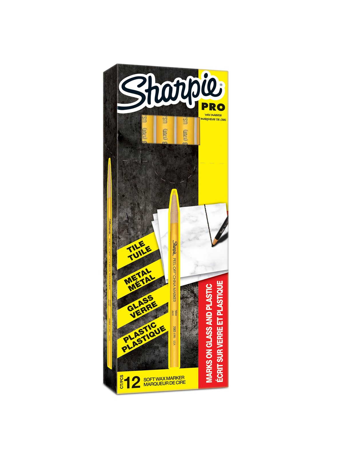 Sharpie Marker China 2,0mm gul 12 pak, Tegneværktøj