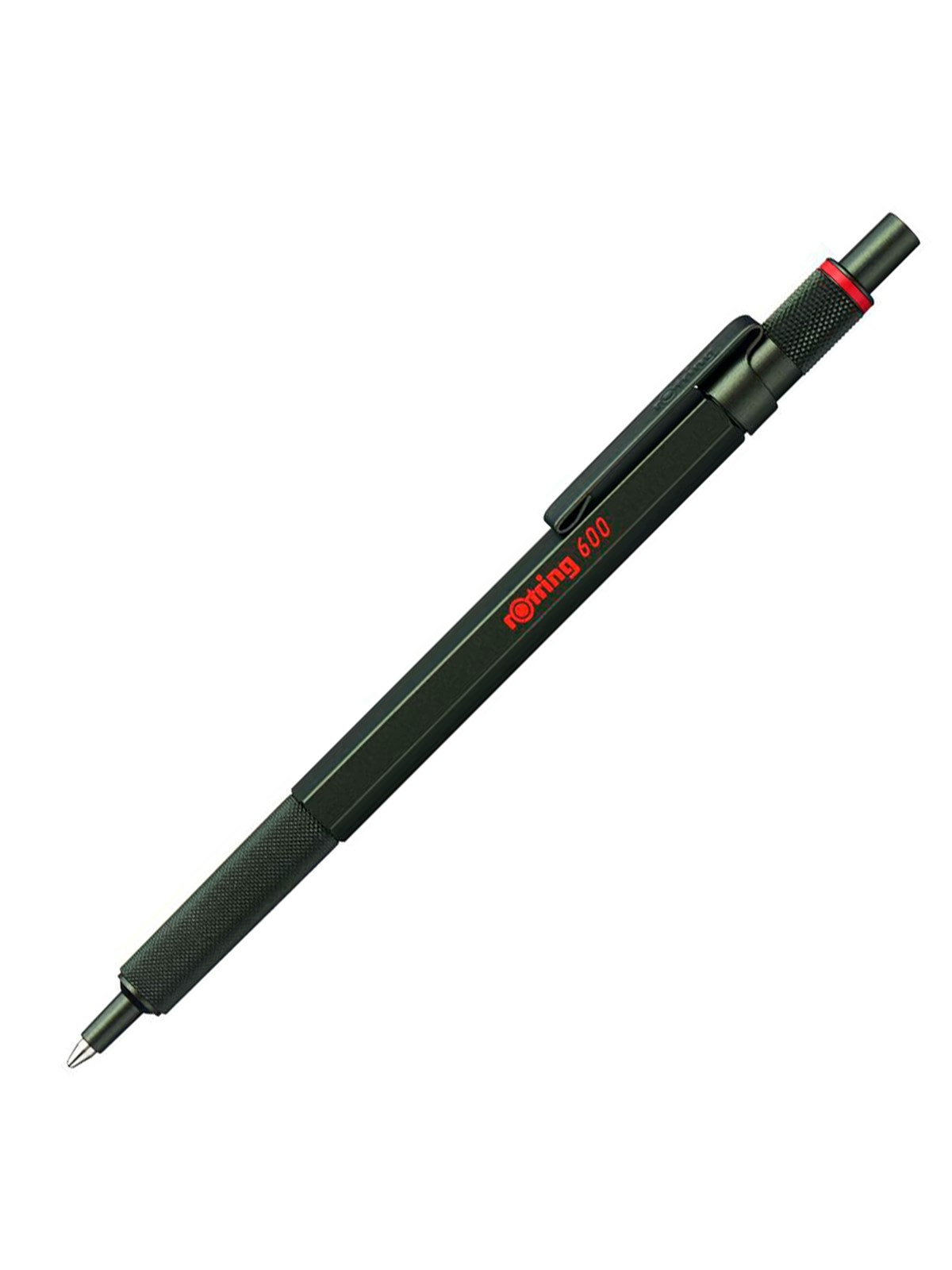 Rotring rOtring 600 Kuglepen | Medium Spids | Sort Blæk | Grønt skaft | Genopfyldelig