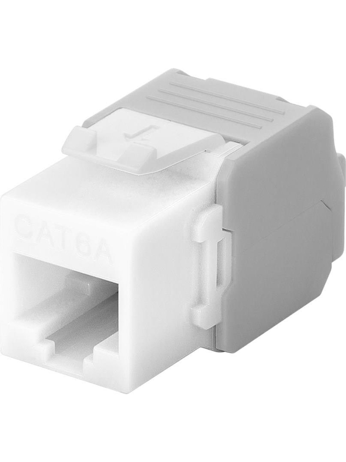 Pro Keystone module RJ45 CAT 6A UTP white, Netværkstilbehør