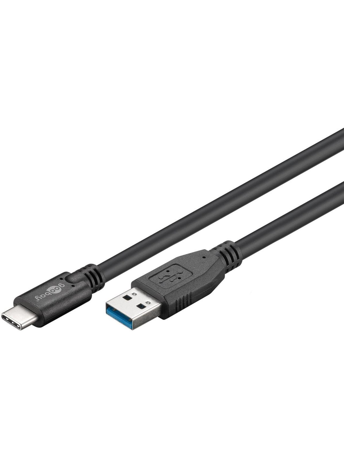 Pro USB-A USB-C - 3m - USB 3.0 - Sort, Usb Kabel