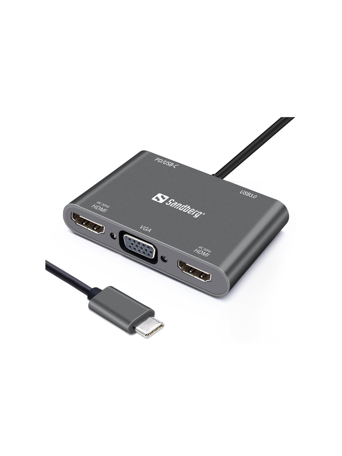 Sandberg USB-C MultiPort Docking Station, Docking Station