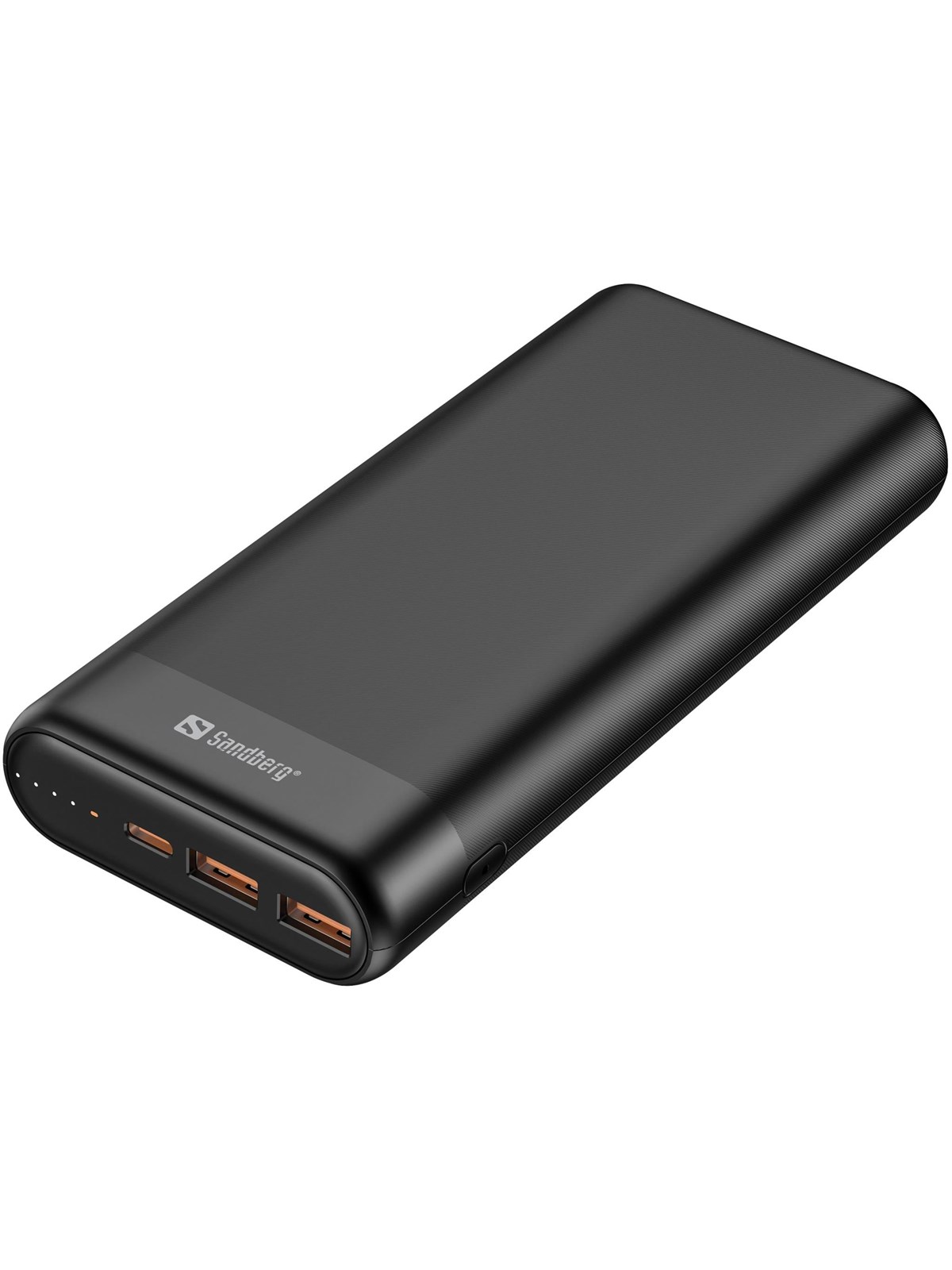 Sandberg Powerbank 20000 PD65W+2xQC3.0 Powerbank - Sort - 20000 mAh, Powerbank