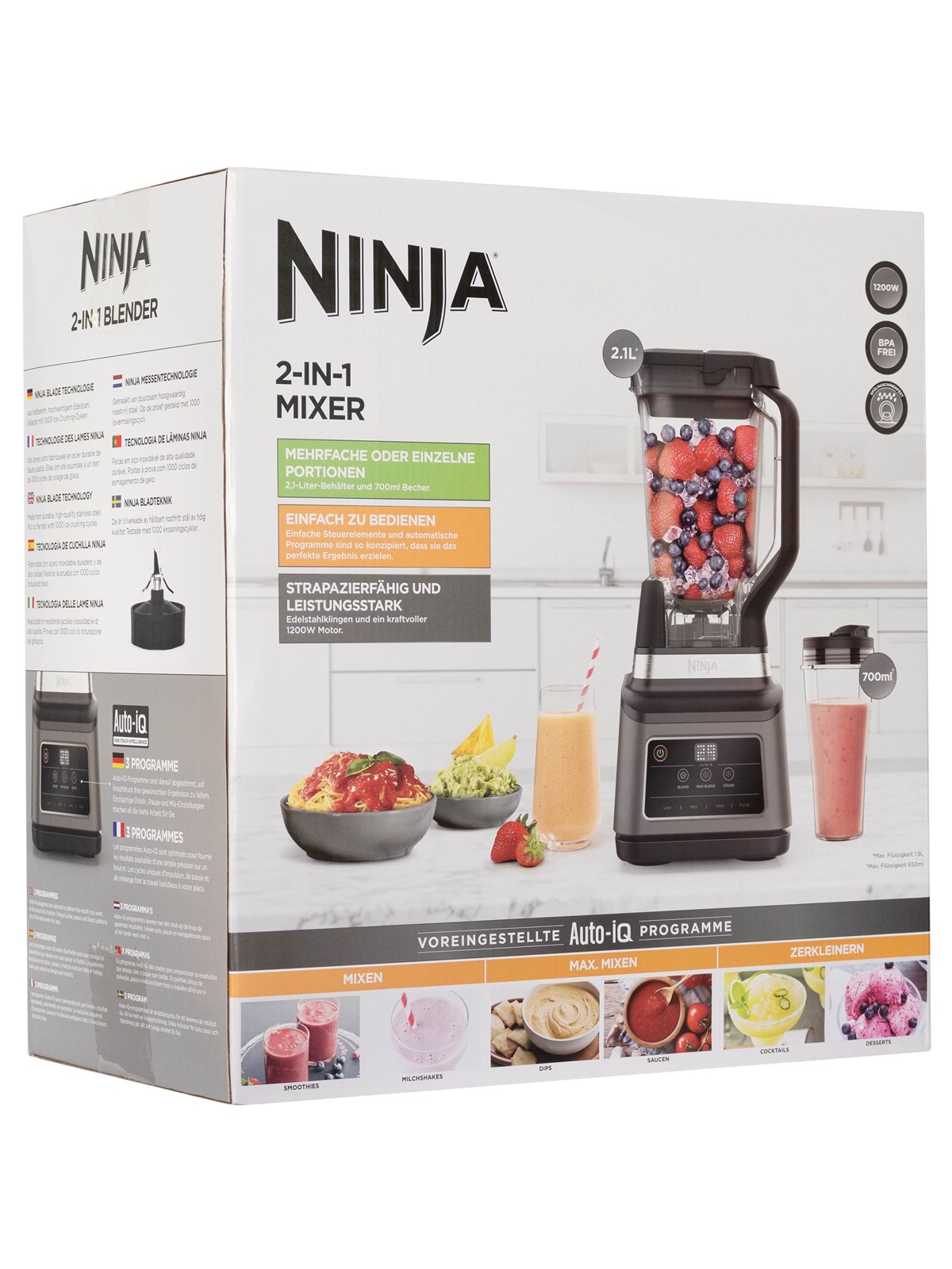 Ninja Blender Blender (BN750EU) 2-in-1 with Auto IQ - 1200 W