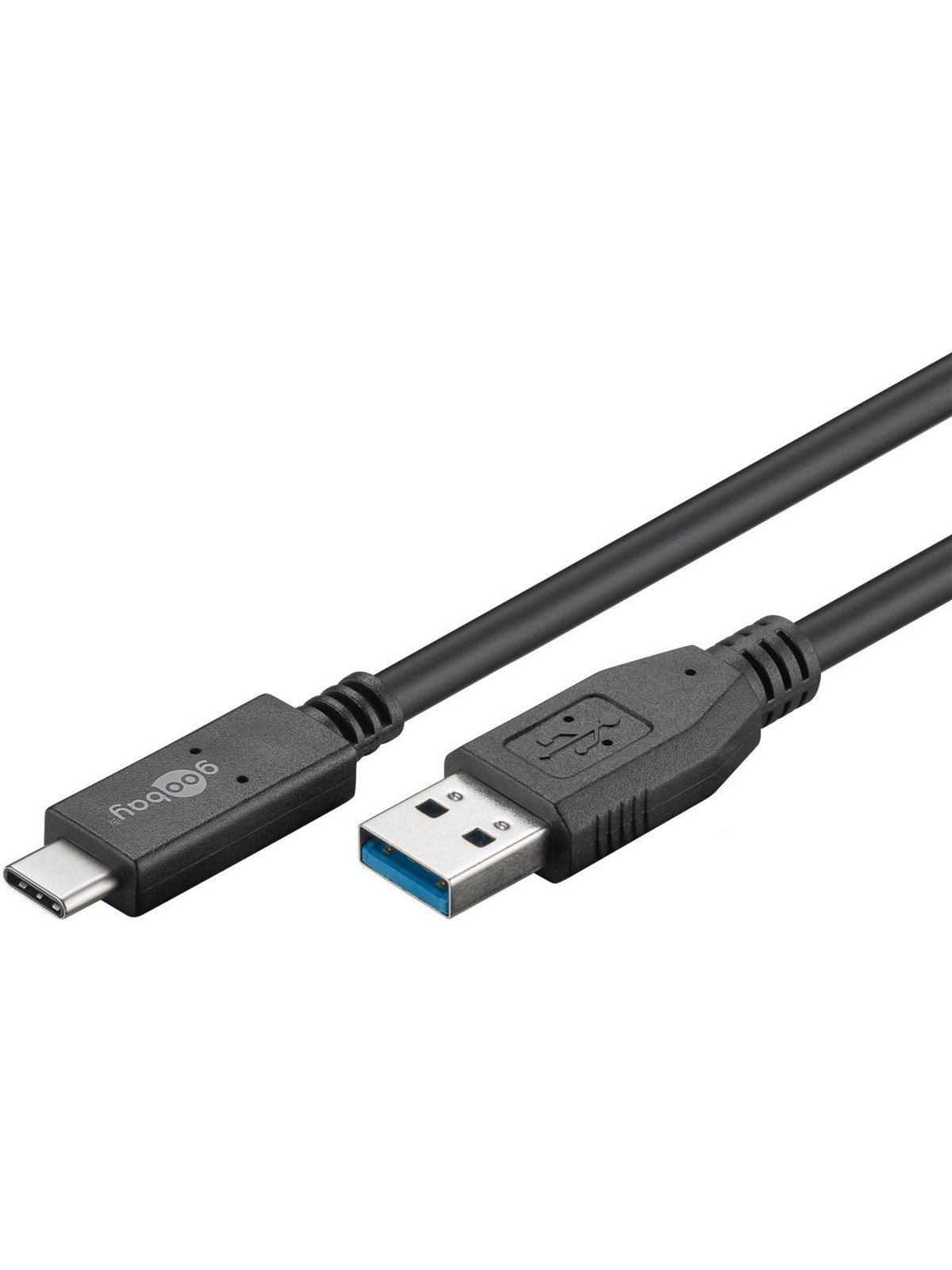 Pro USB-A USB-C - 0.5m - USB 3.2 Gen 2 - Sort, Usb Kabel