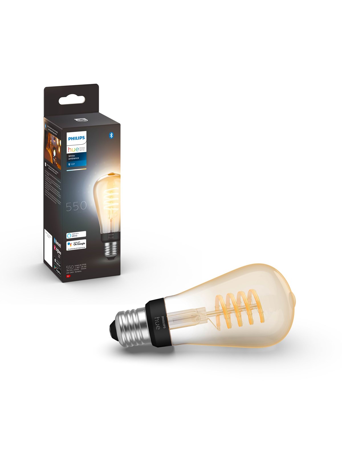 Philips Hue White Ambiance Filament ST64 E27 Edison - 1-Pak, Smart Home
