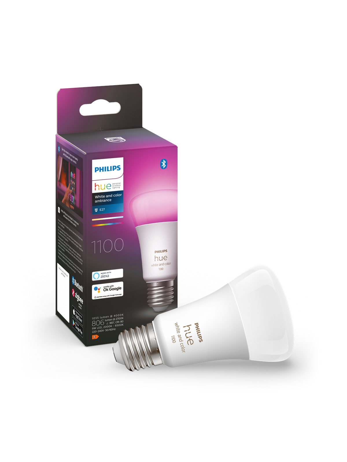 Philips Hue Color A60 E27 1100 Lumen - 1-Pak, Smart Home