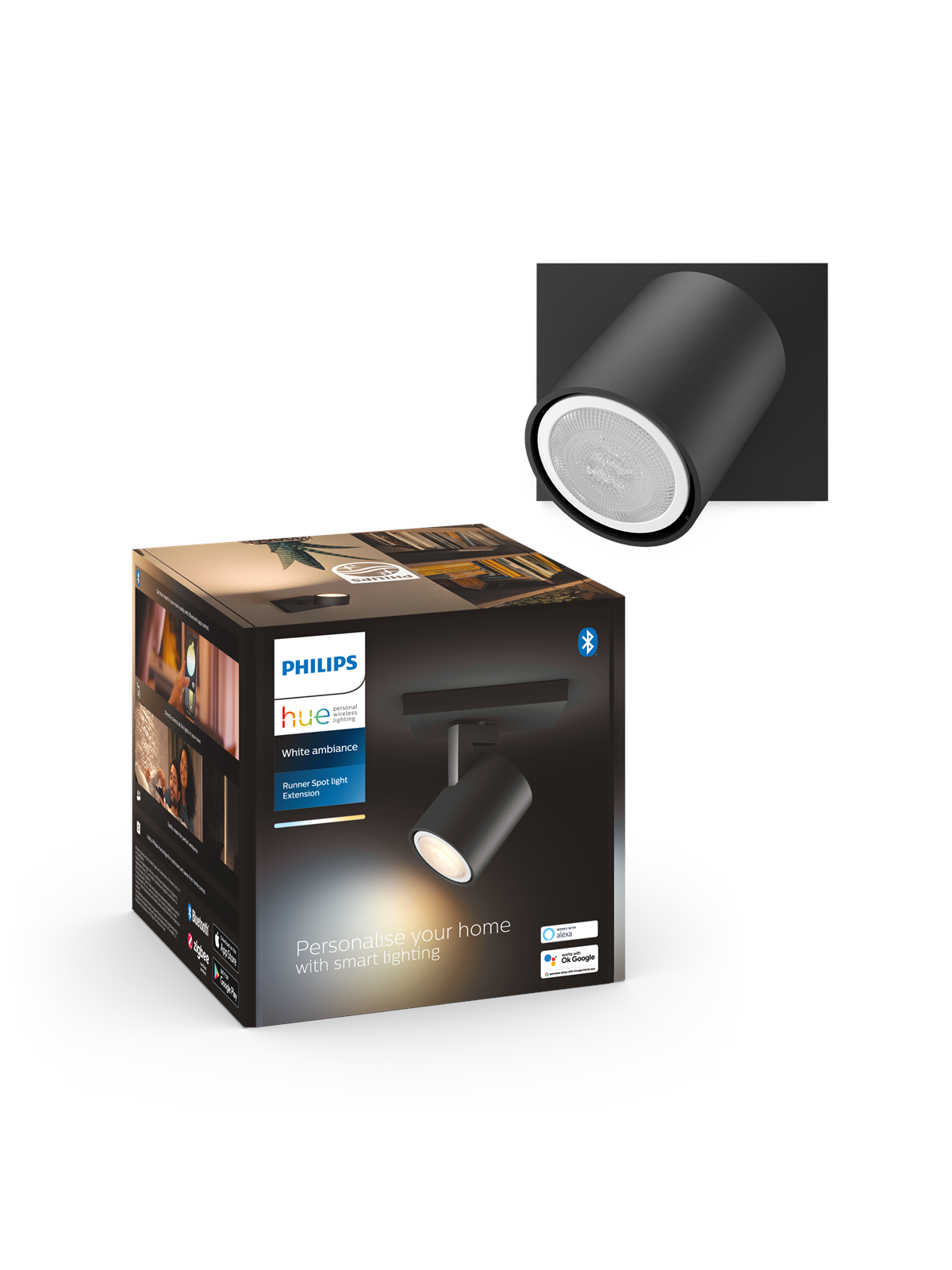 Philips Hue Runner Enkelt Spot - Sort, Smart Home