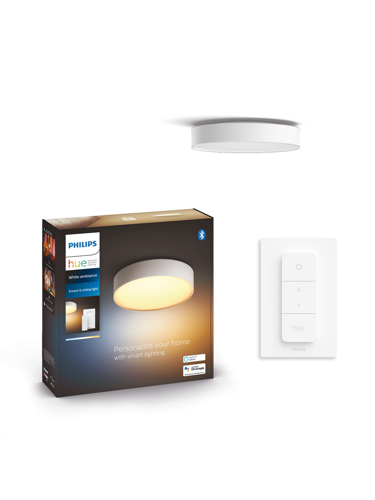 Philips Hue Enrave loftsplafond lille (hvid) - White ambiance, Smart Home
