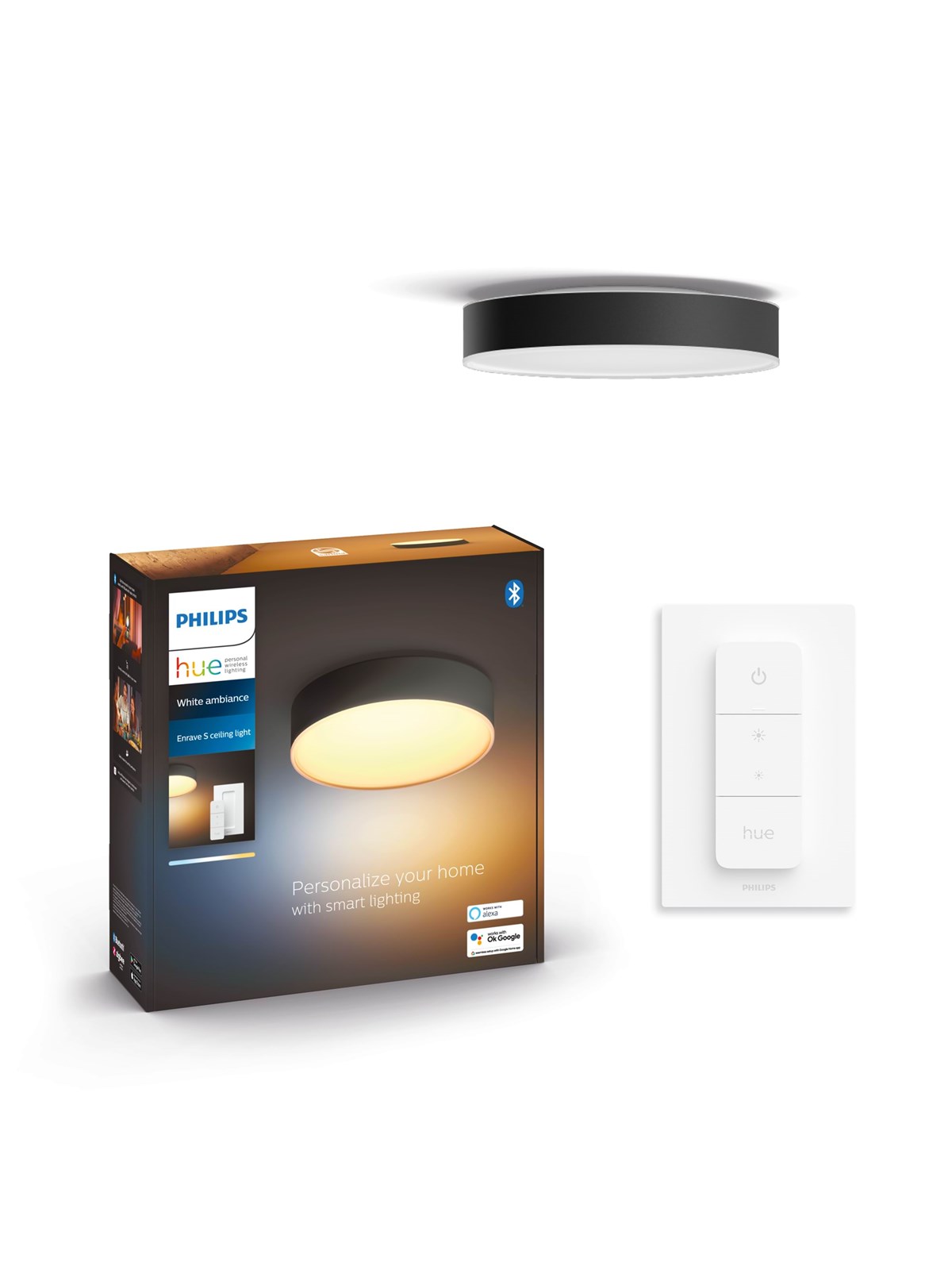 Philips Hue Enrave Lille Loftlampe - Sort, Smart Home
