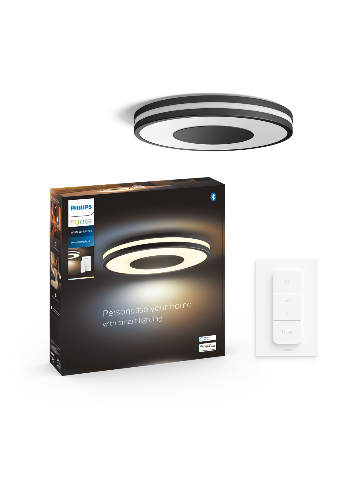 Philips Hue Being Plafond Loftlampe - Sort, Smart Home