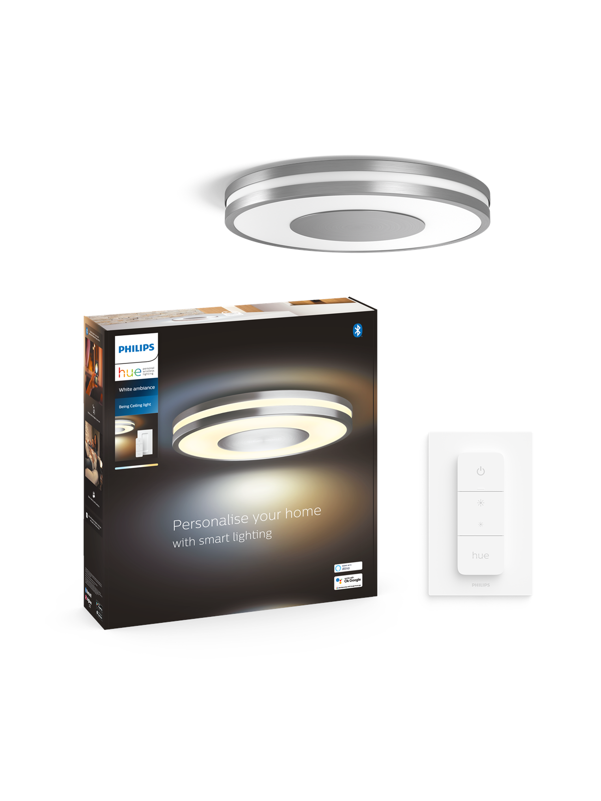 Philips Hue Being Plafond Loftlampe - Aluminium, Smart Home
